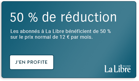50% de réduction : Les abonnés à La Libre bénéficient de 50% sur le prix normal de 12€ par mois